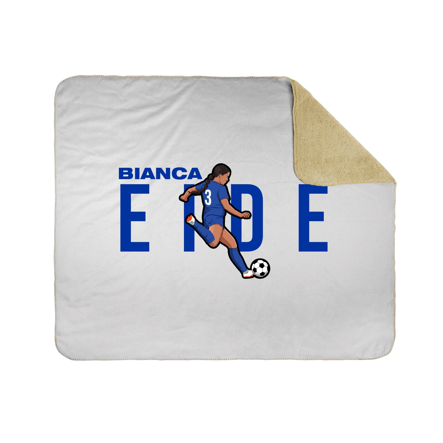 Throw Blanket — Player Name in White