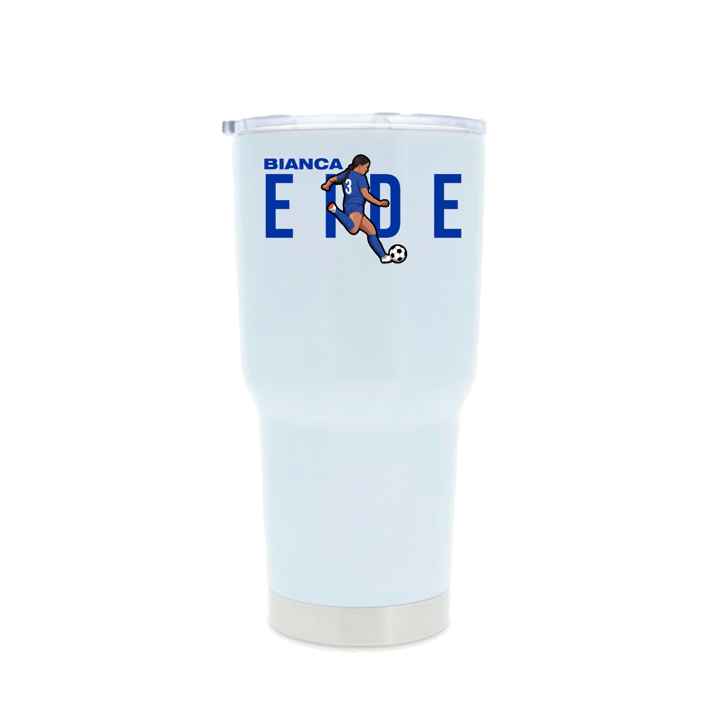 30oz Stainless Steel Tumbler — Player Name in White