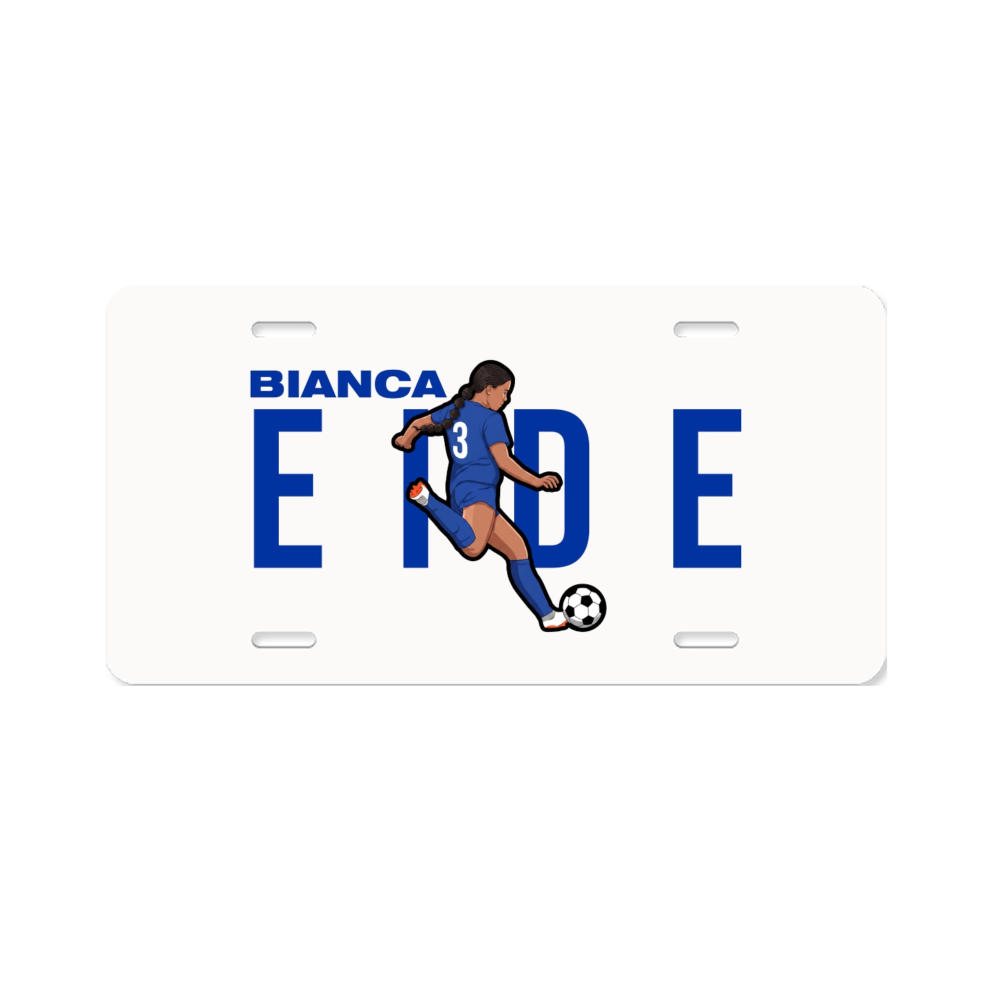 License Plate — Player Name in Classic