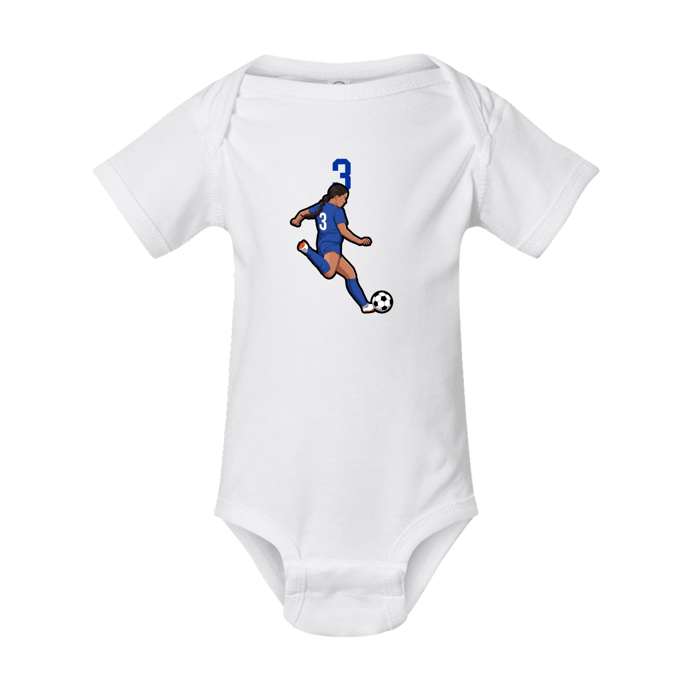 Baby Onesie — Number Top in White