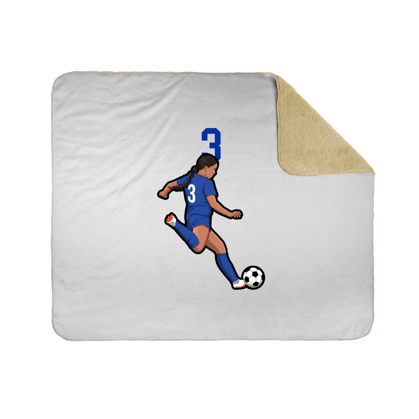 Throw Blanket — Number Top in White