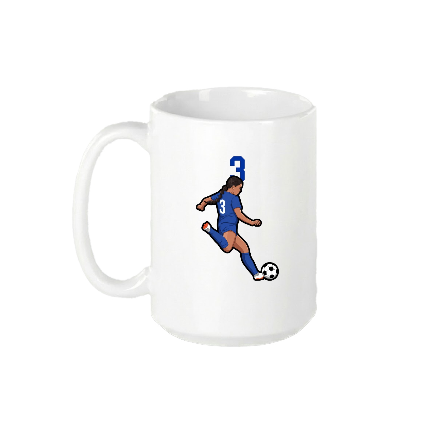 15oz Coffee Mug — Number Top in White