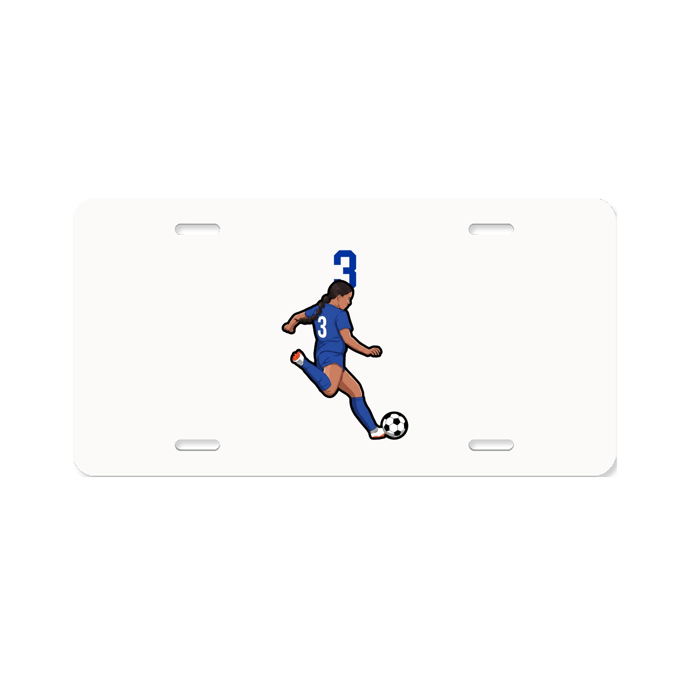 License Plate — Number Top in Classic
