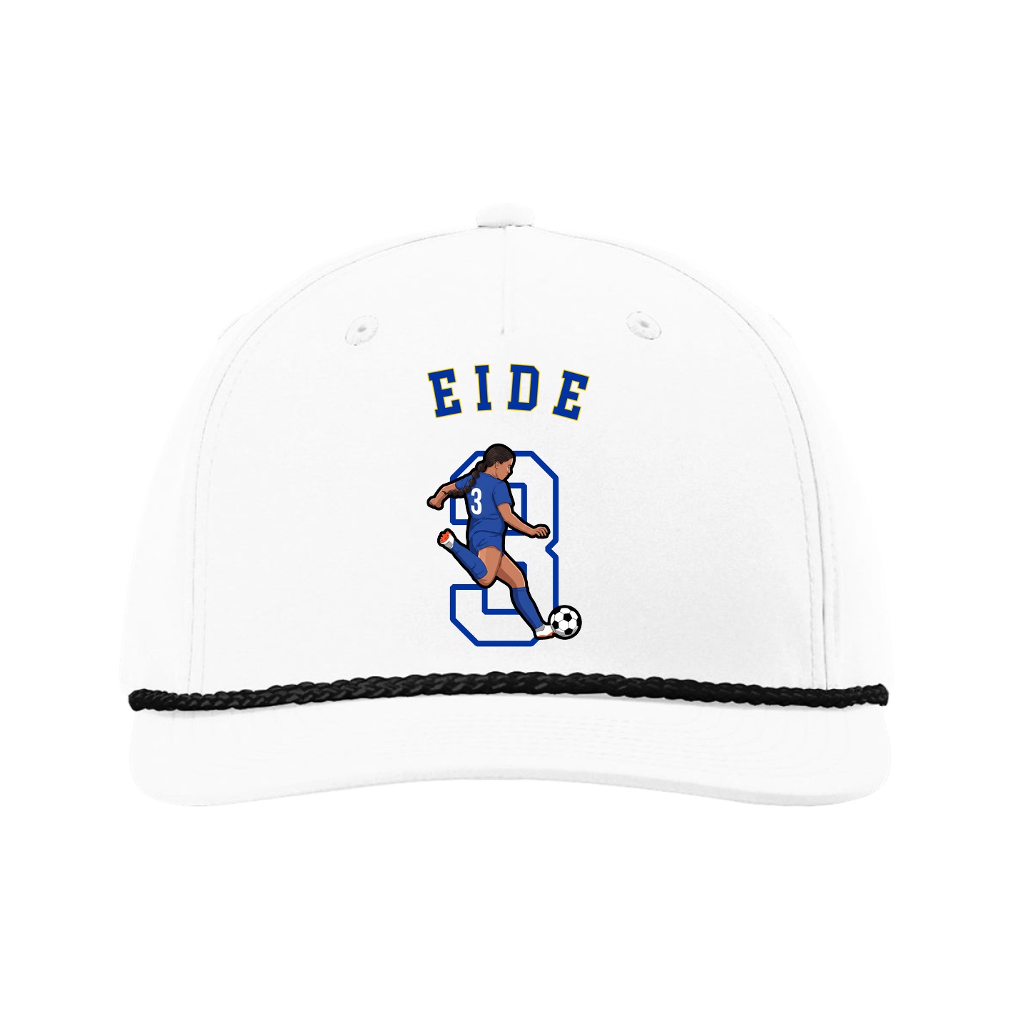 Five-Panel Classic Rope Cap — Shirsey Arch in White