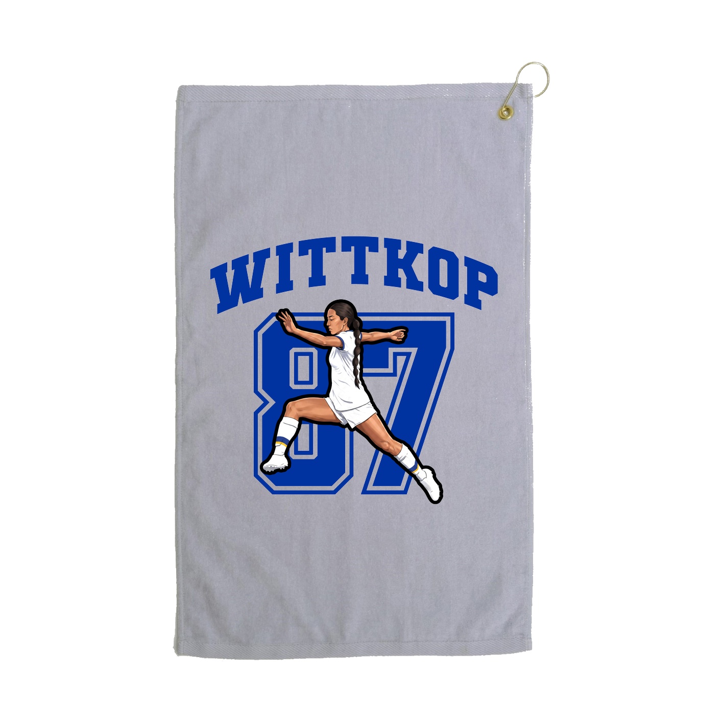 Golf Towel — Number in Grey
