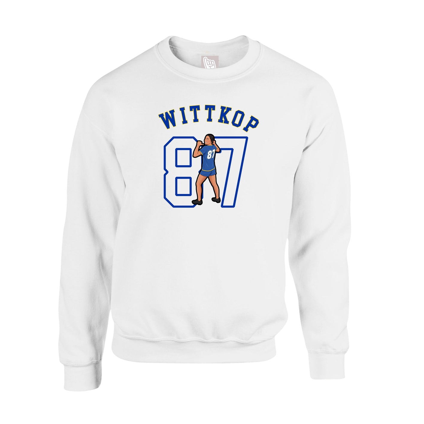 Fleece Crew — Shirsey Arch in White