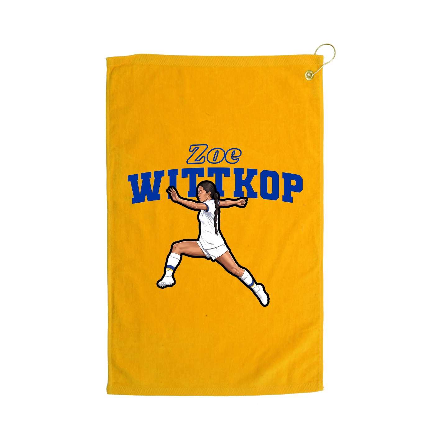 Golf Towel — Name Arch in Gold