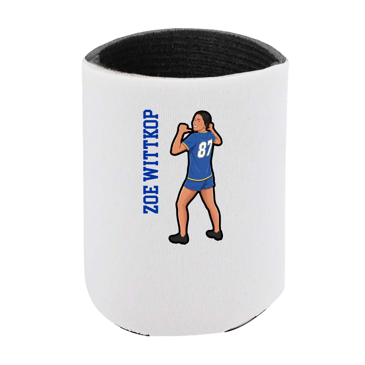 Can Holder — Name Vertical in White