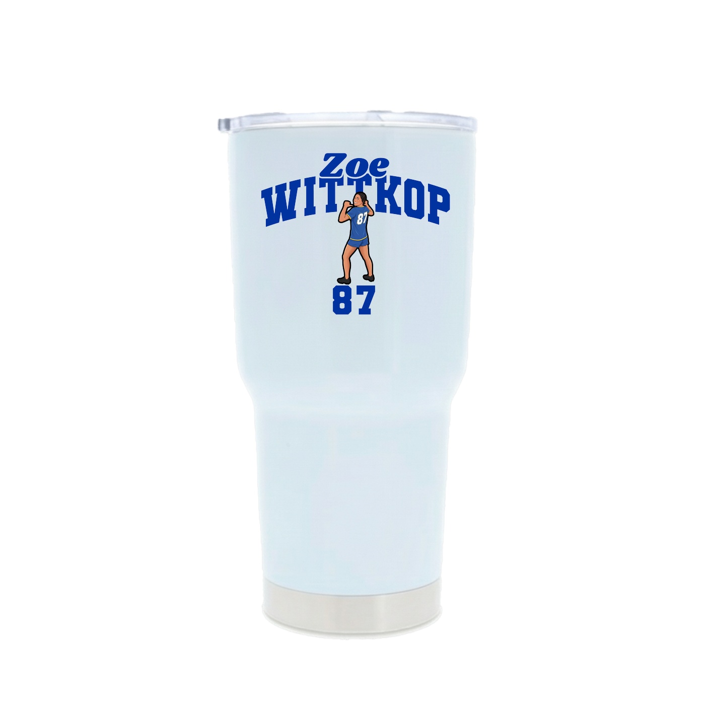30oz Stainless Steel Tumbler — Signature Arch in White