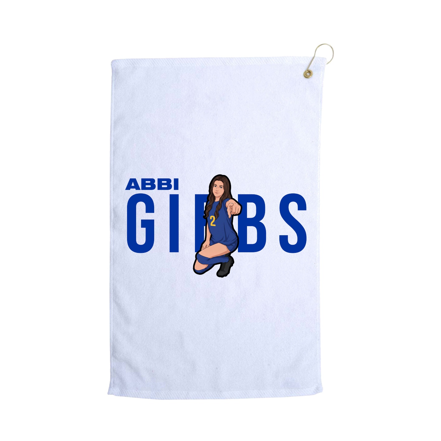 Golf Towel — Player Name in White
