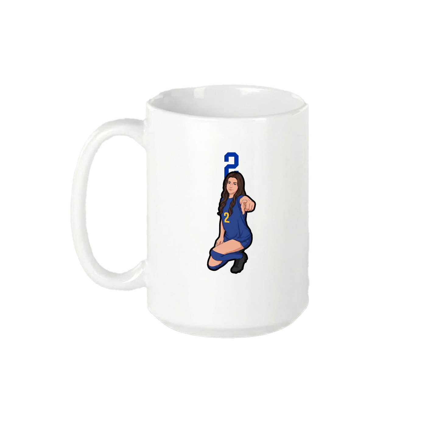 15oz Coffee Mug — Number Top in White