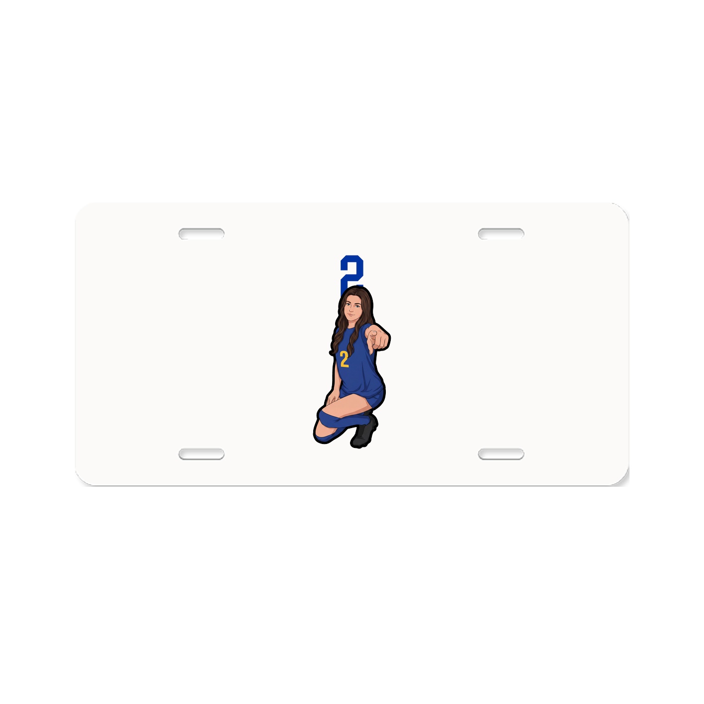 License Plate — Number Top in Classic