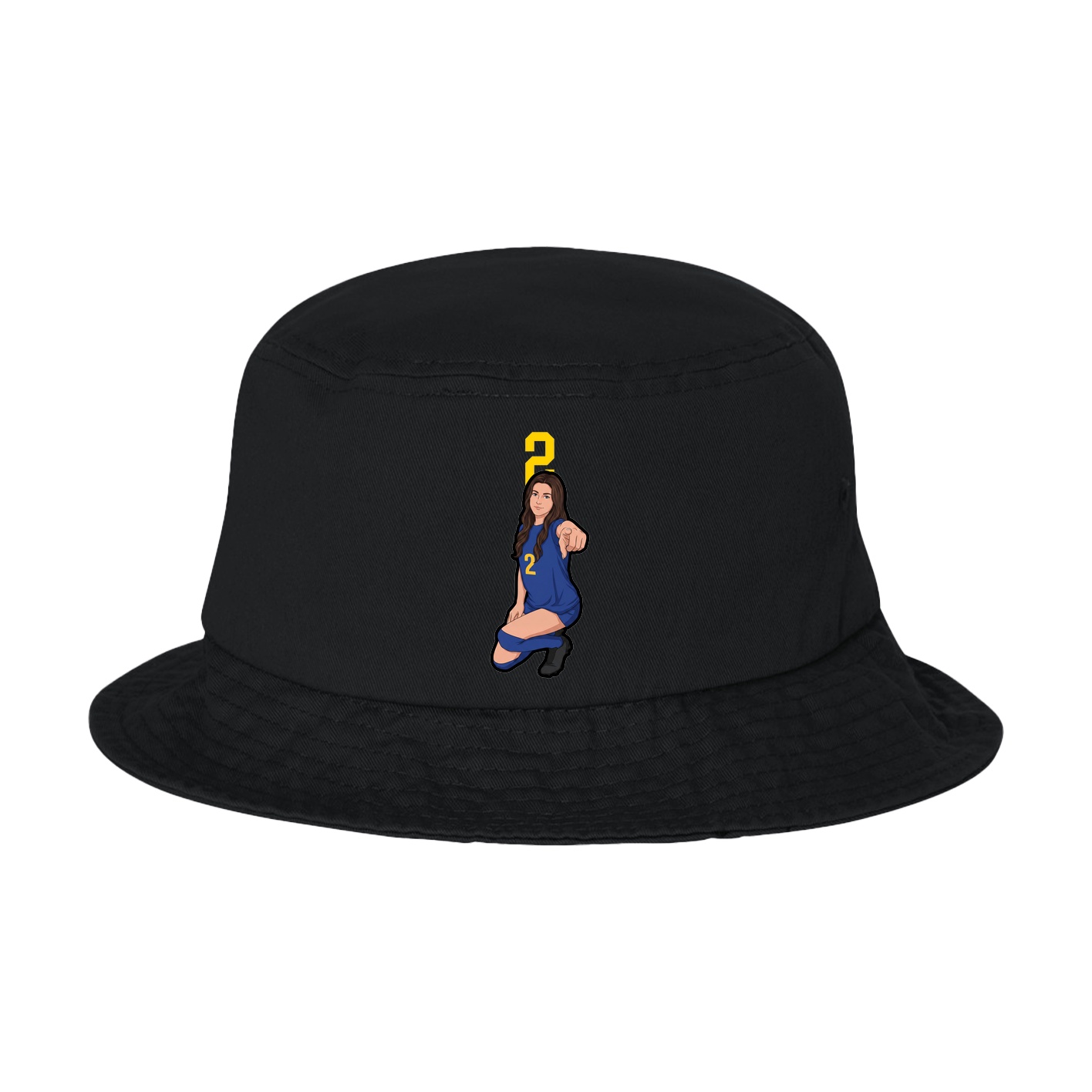 Bucket Cap — Number Top in Black