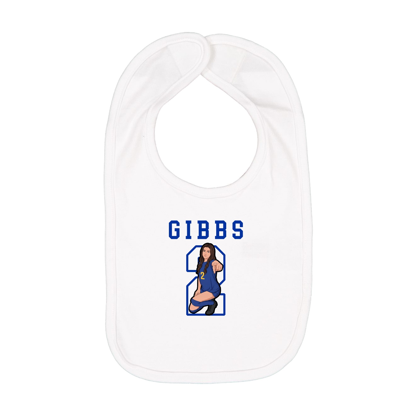 Infant Bib — Shirsey in White