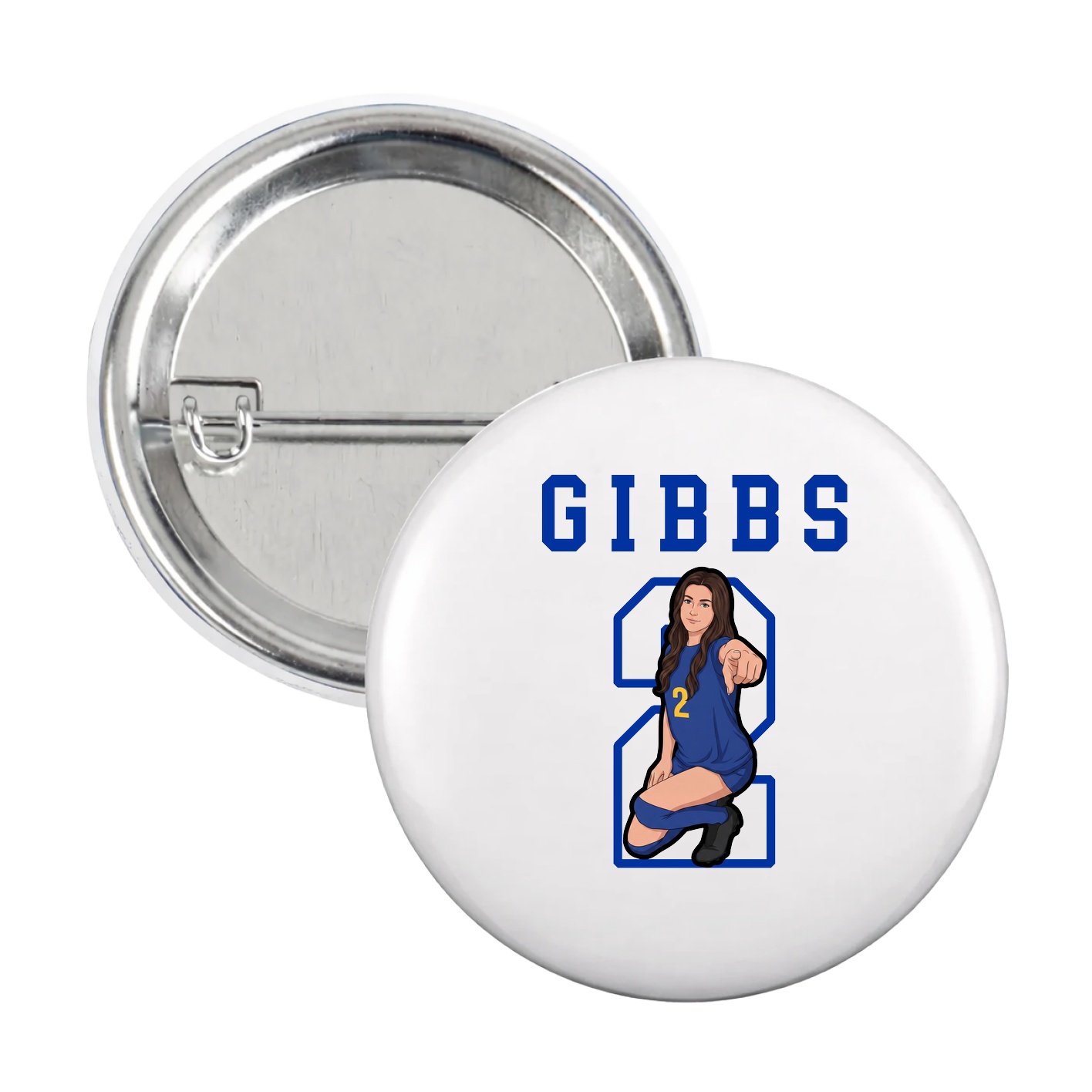 Game Day Button — Shirsey in White