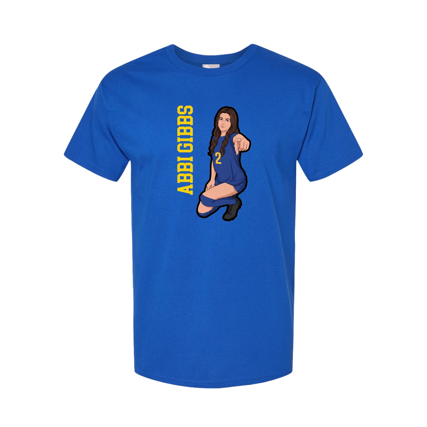 Tee — Name Vertical in Royal