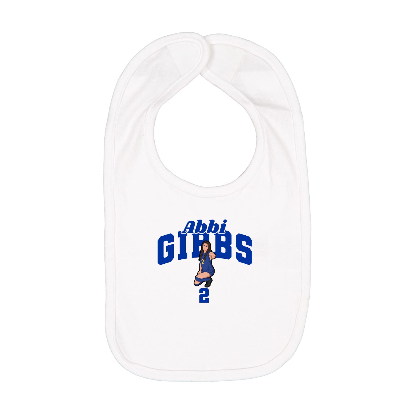 Infant Bib — Signature Arch in White