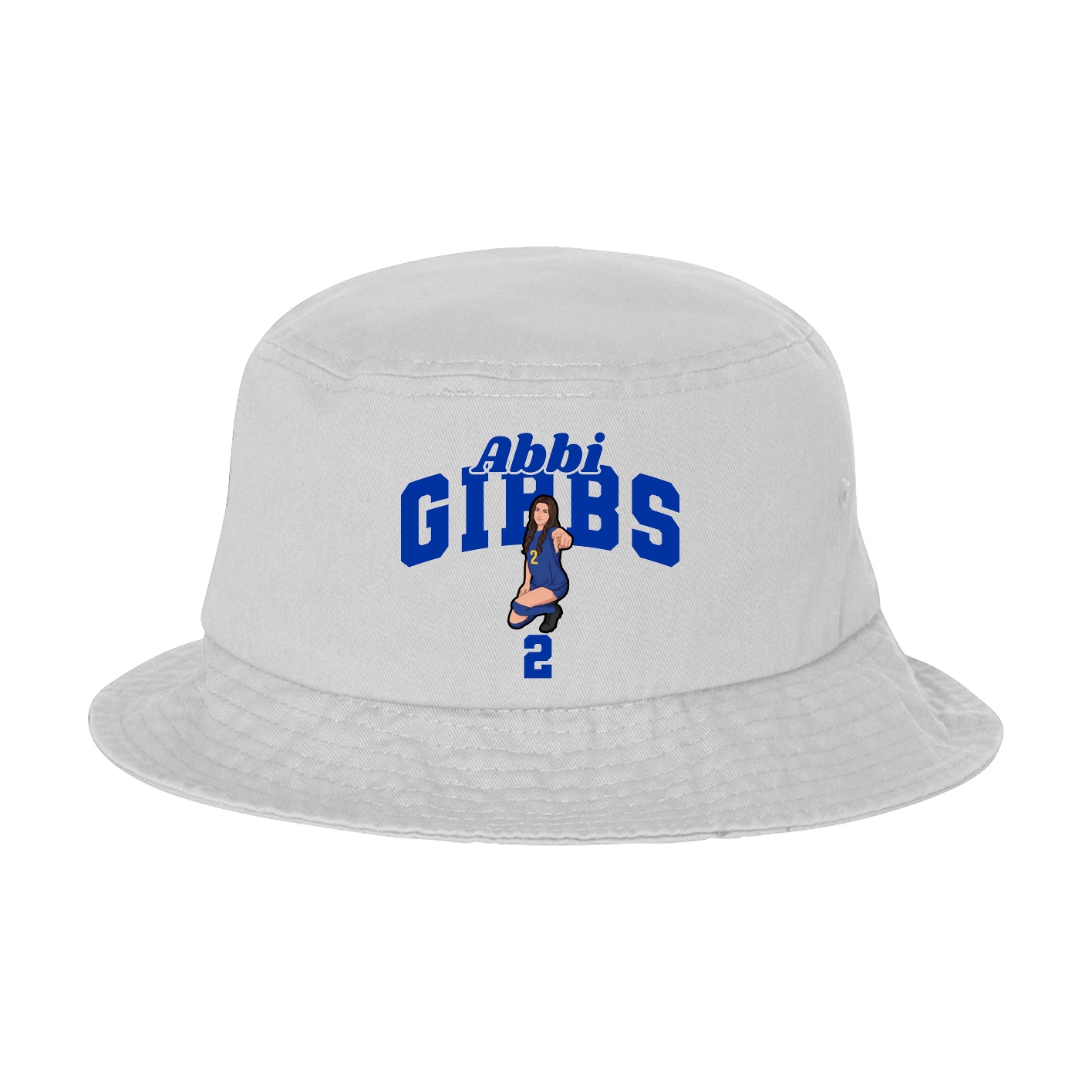 Bucket Cap — Signature Arch in White