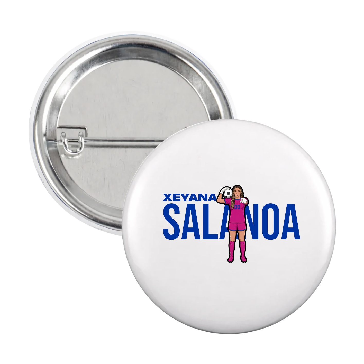 Game Day Button — Player Name in White