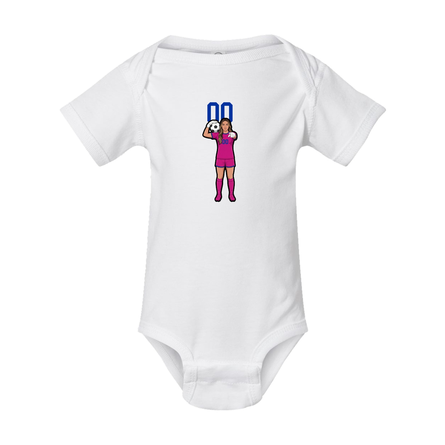Baby Onesie — Number Top in White