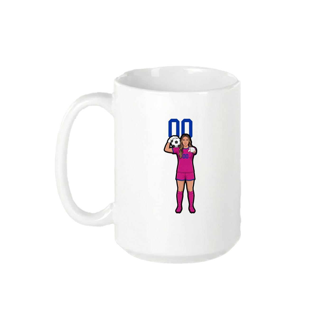 15oz Coffee Mug — Number Top in White