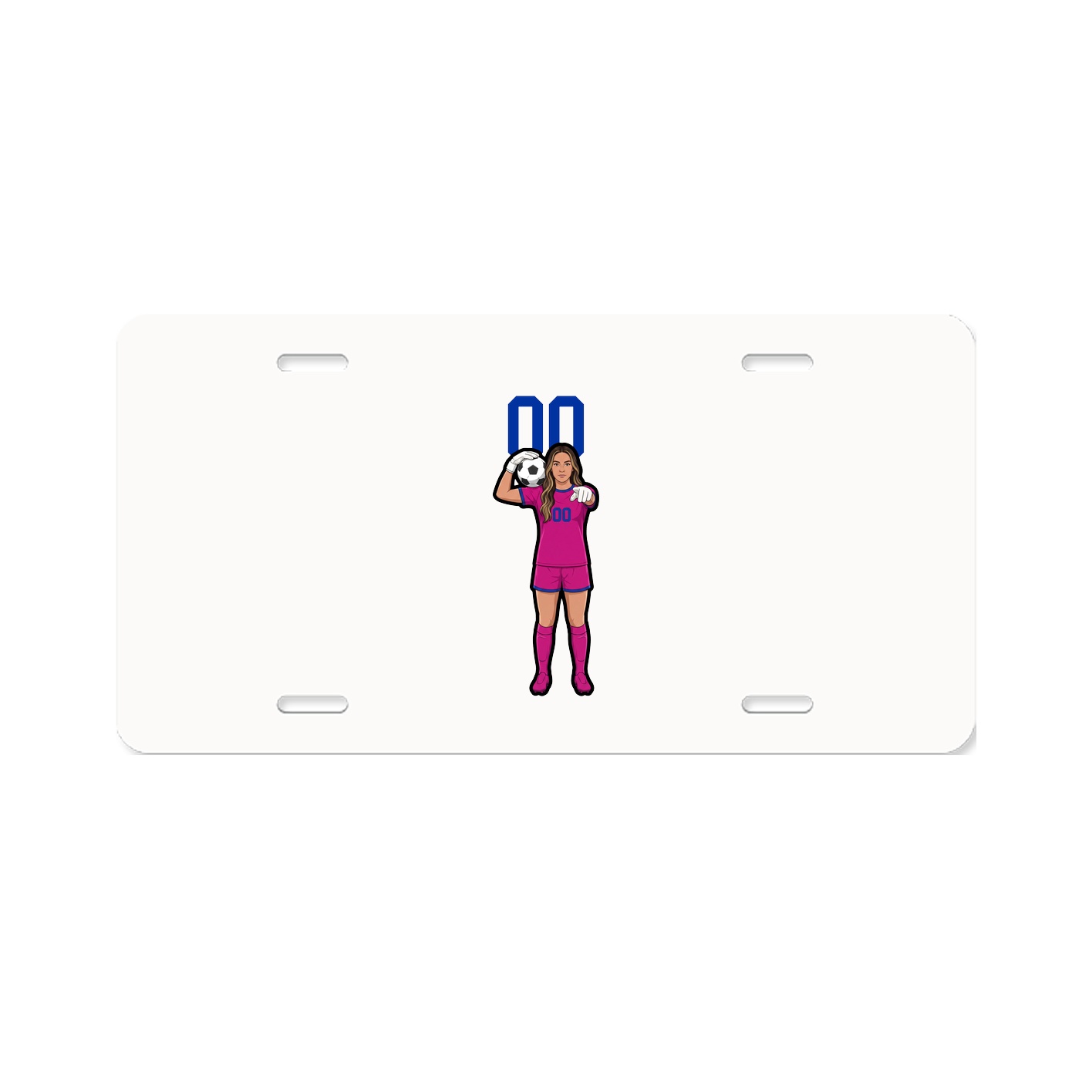 License Plate — Number Top in Classic