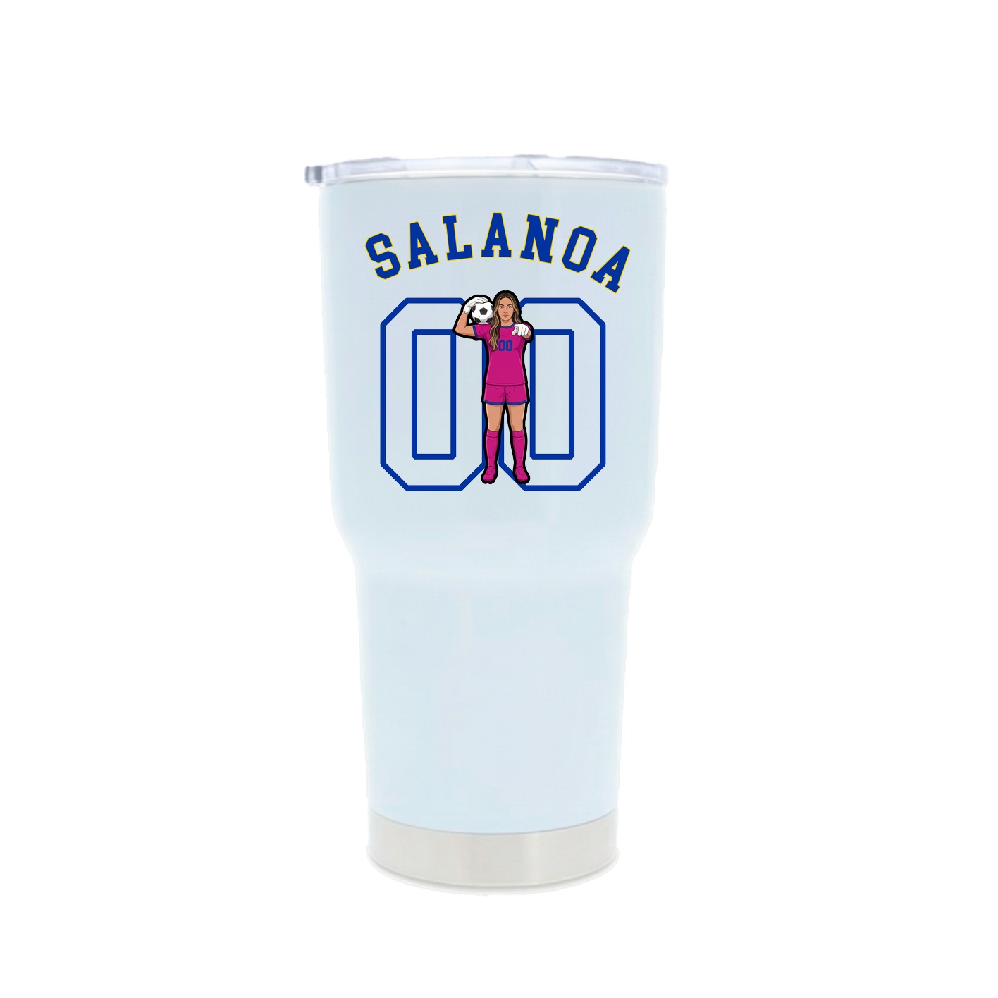 30oz Stainless Steel Tumbler — Shirsey Arch in White