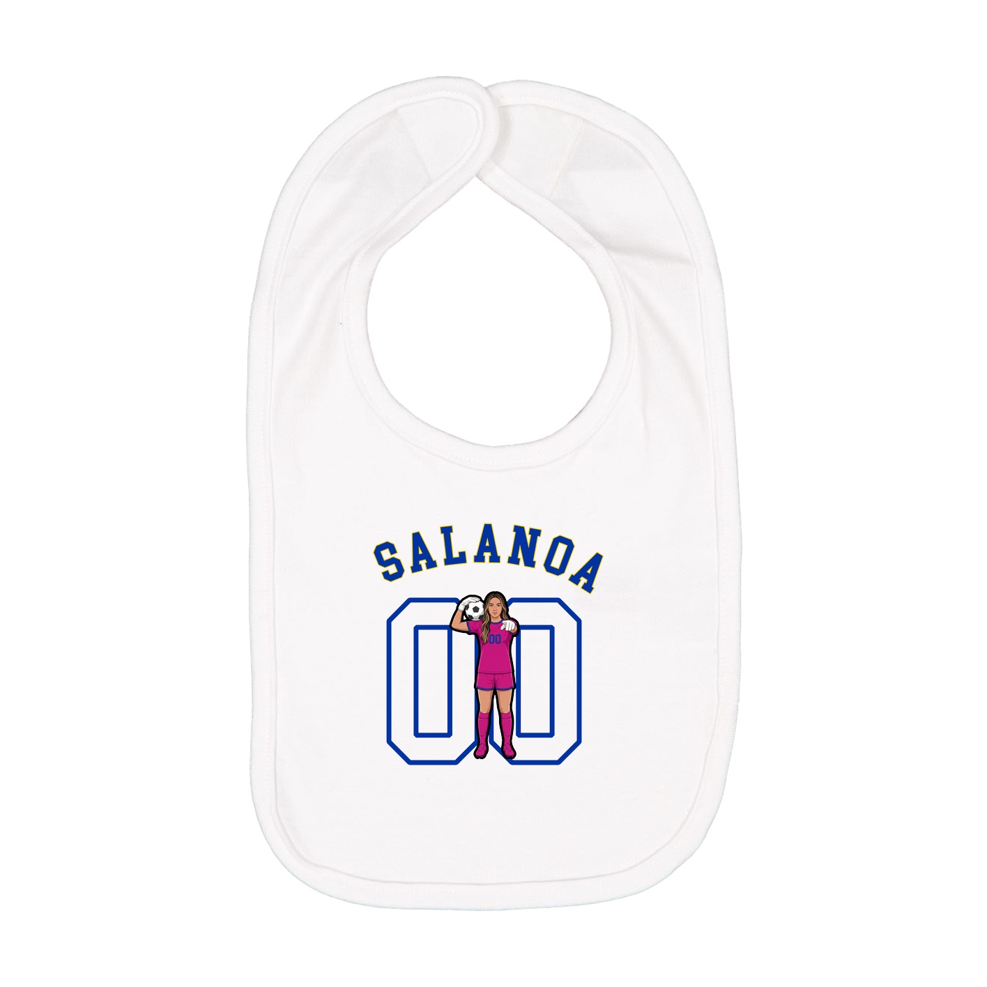 Infant Bib — Shirsey Arch in White