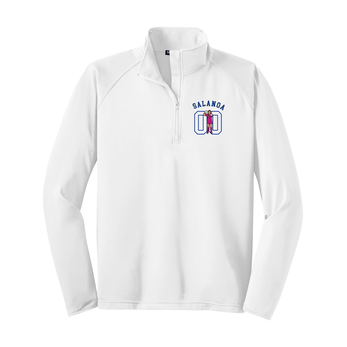 Q-Zip Pullover — Shirsey Arch in White