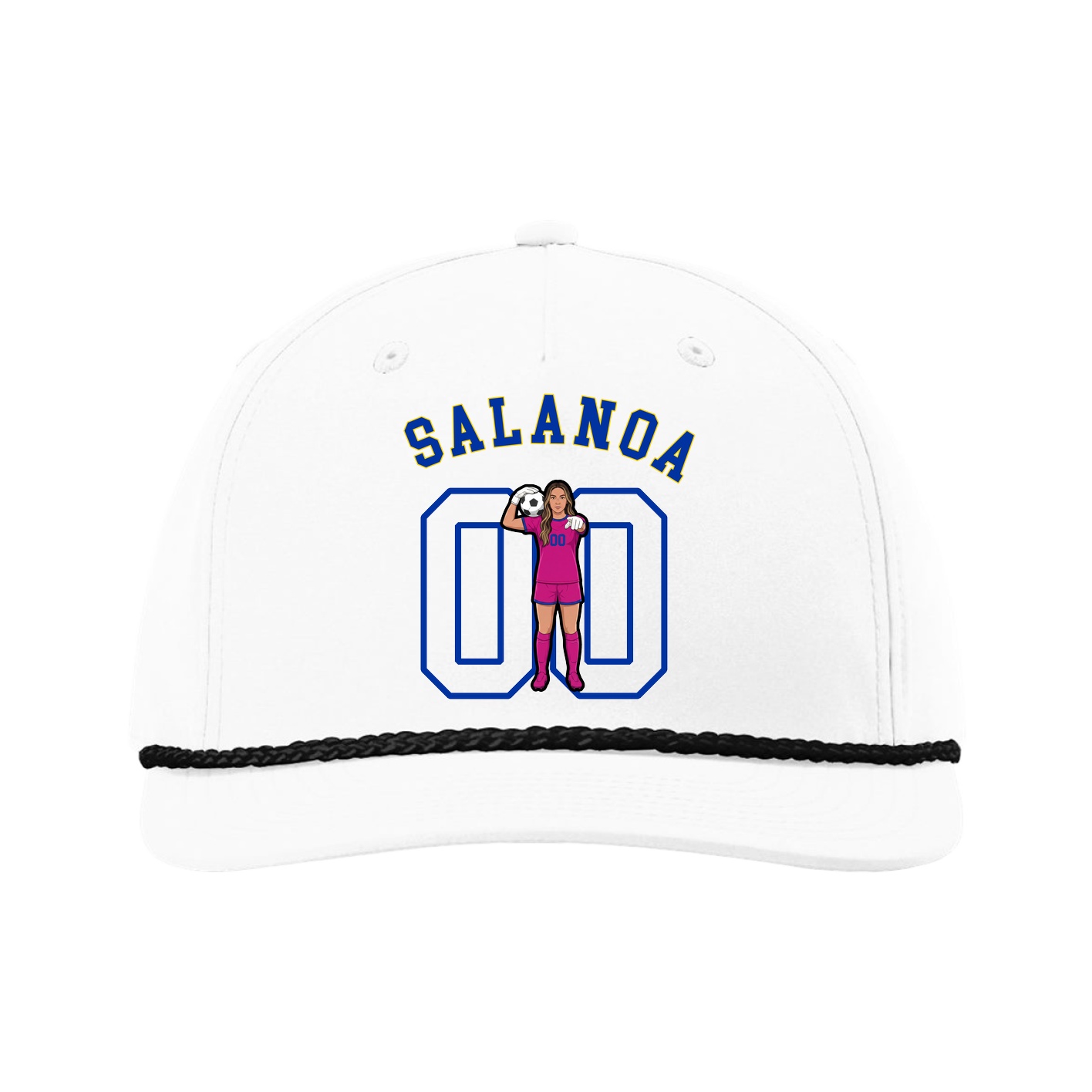Five-Panel Classic Rope Cap — Shirsey Arch in White