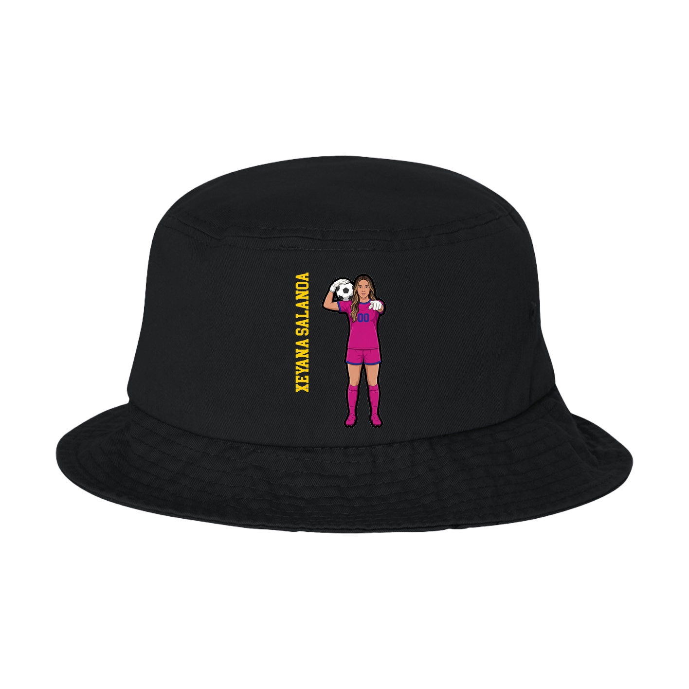 Bucket Cap — Name Vertical in Black