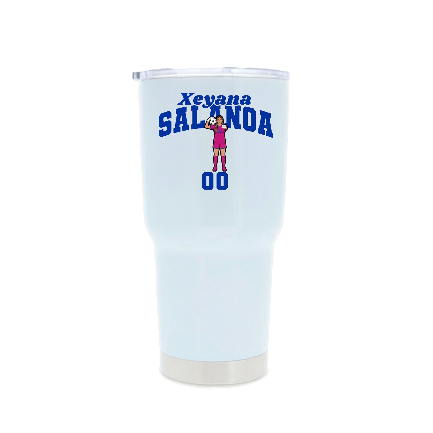 30oz Stainless Steel Tumbler — Signature Arch in White