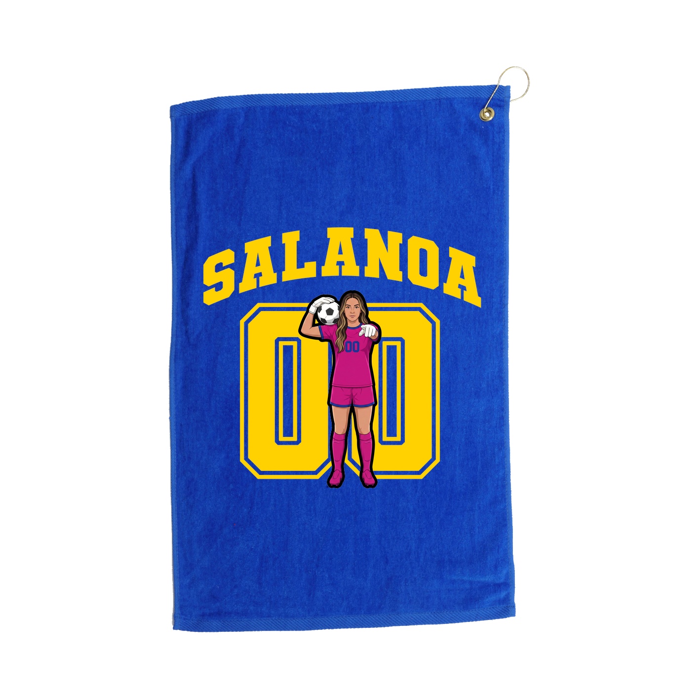 Golf Towel — Number in Royal