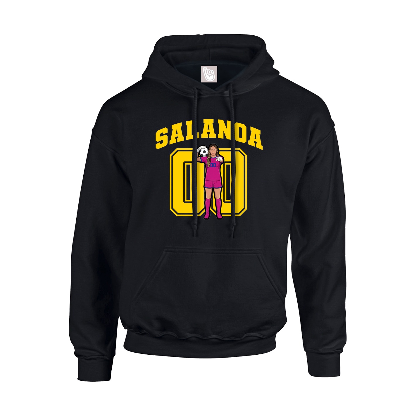 Hoodie — Number in Black