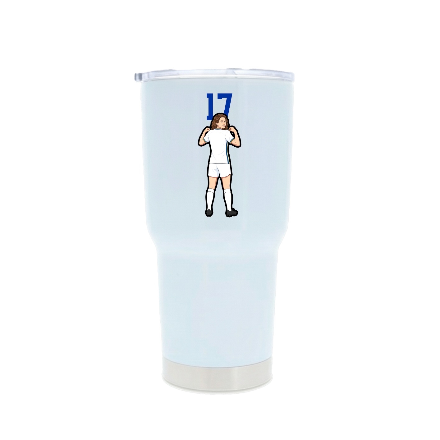 30oz Stainless Steel Tumbler — Number Top in White