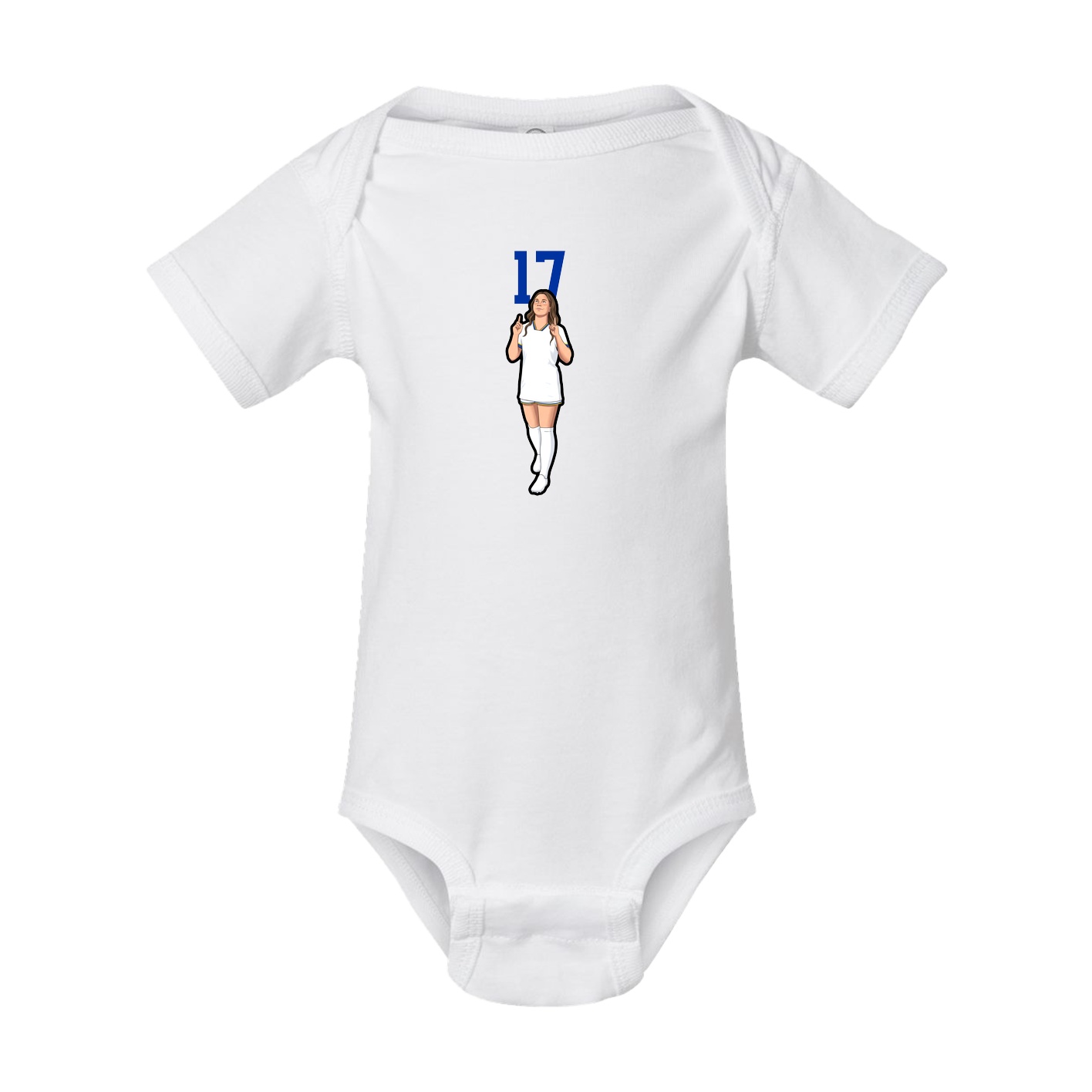 Baby Onesie — Number Top in White