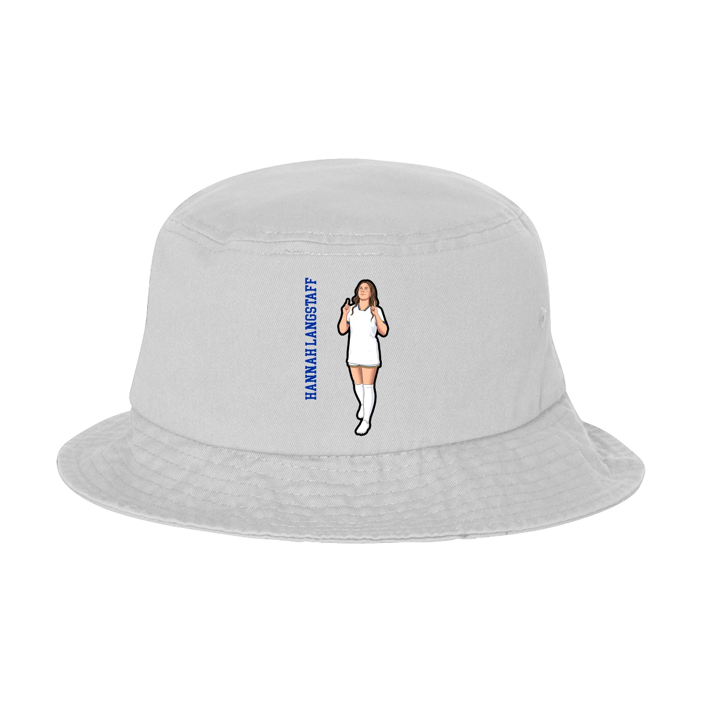 Bucket Cap — Name Vertical in White