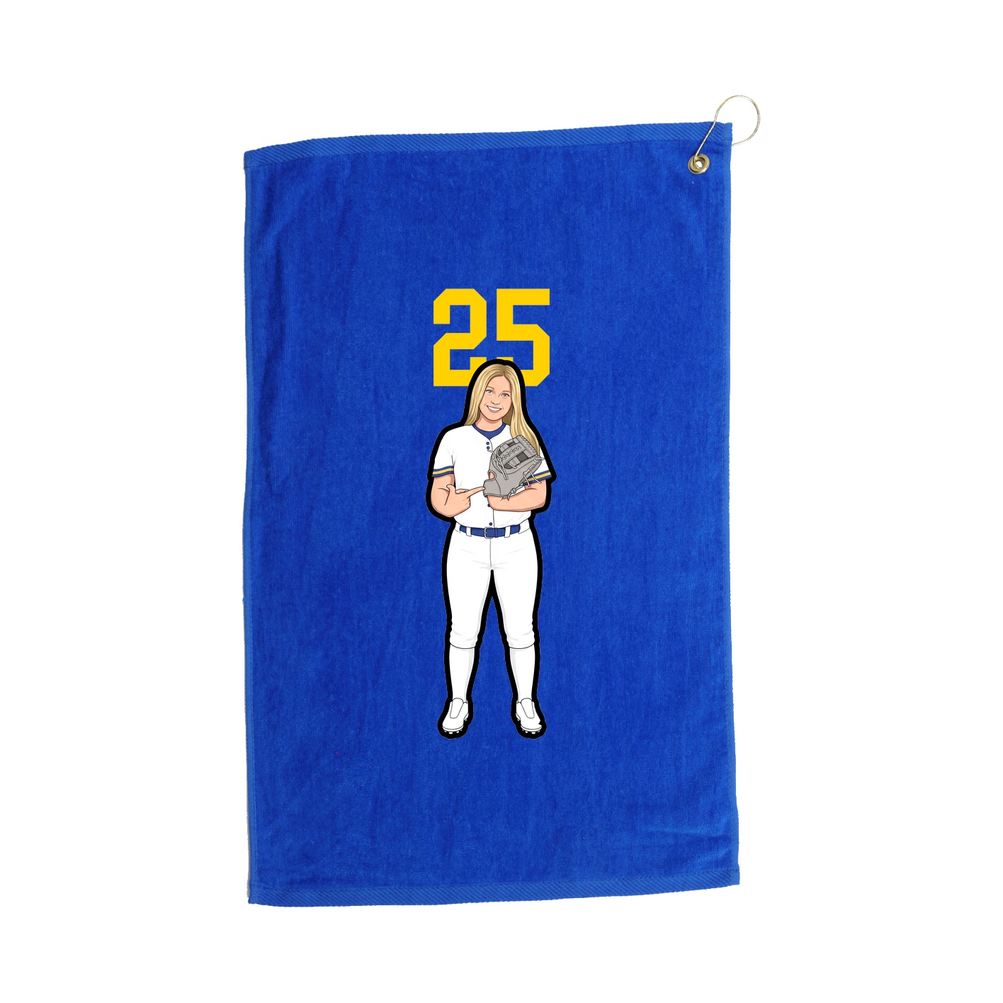 Golf Towel — Number Top in Royal