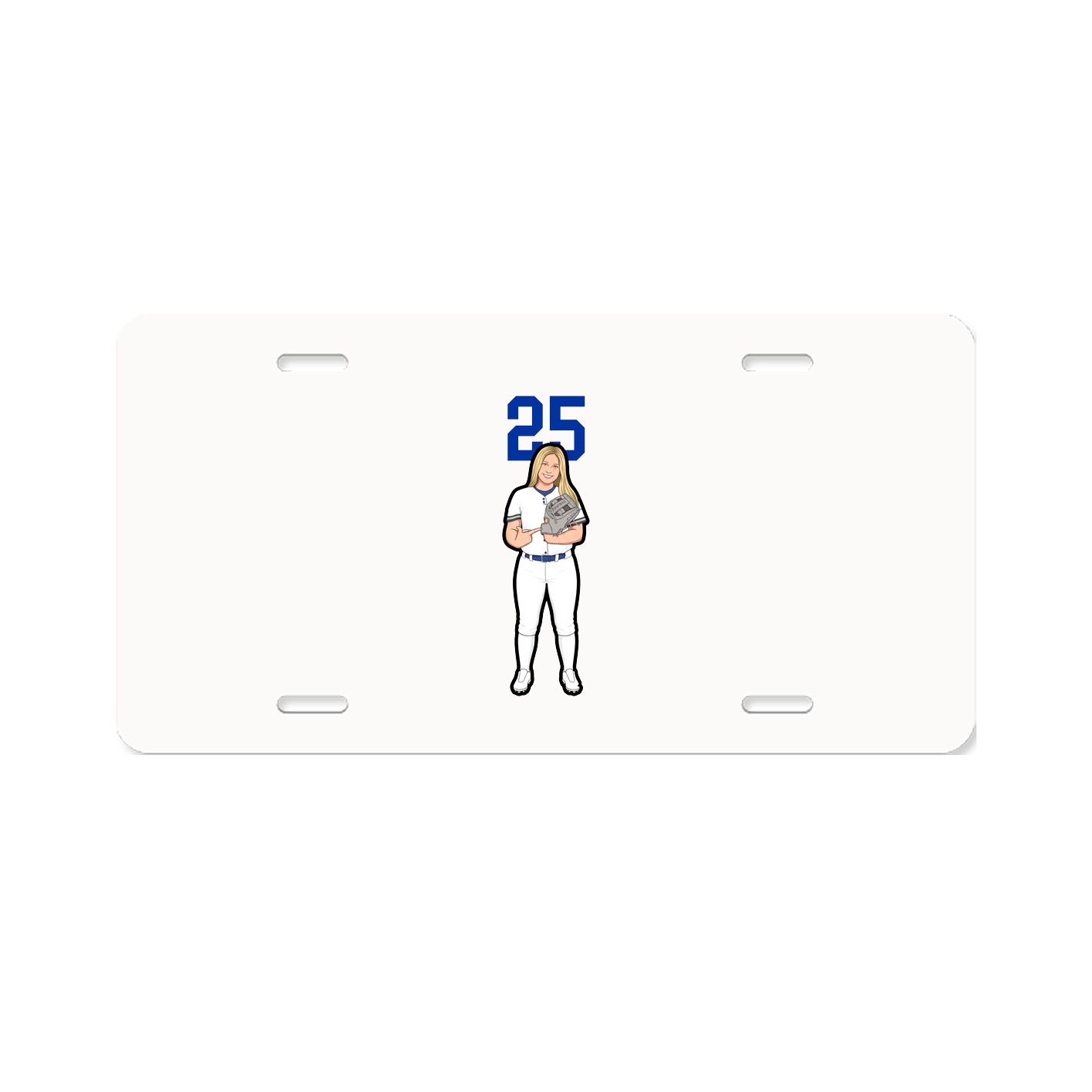 License Plate — Number Top in Classic