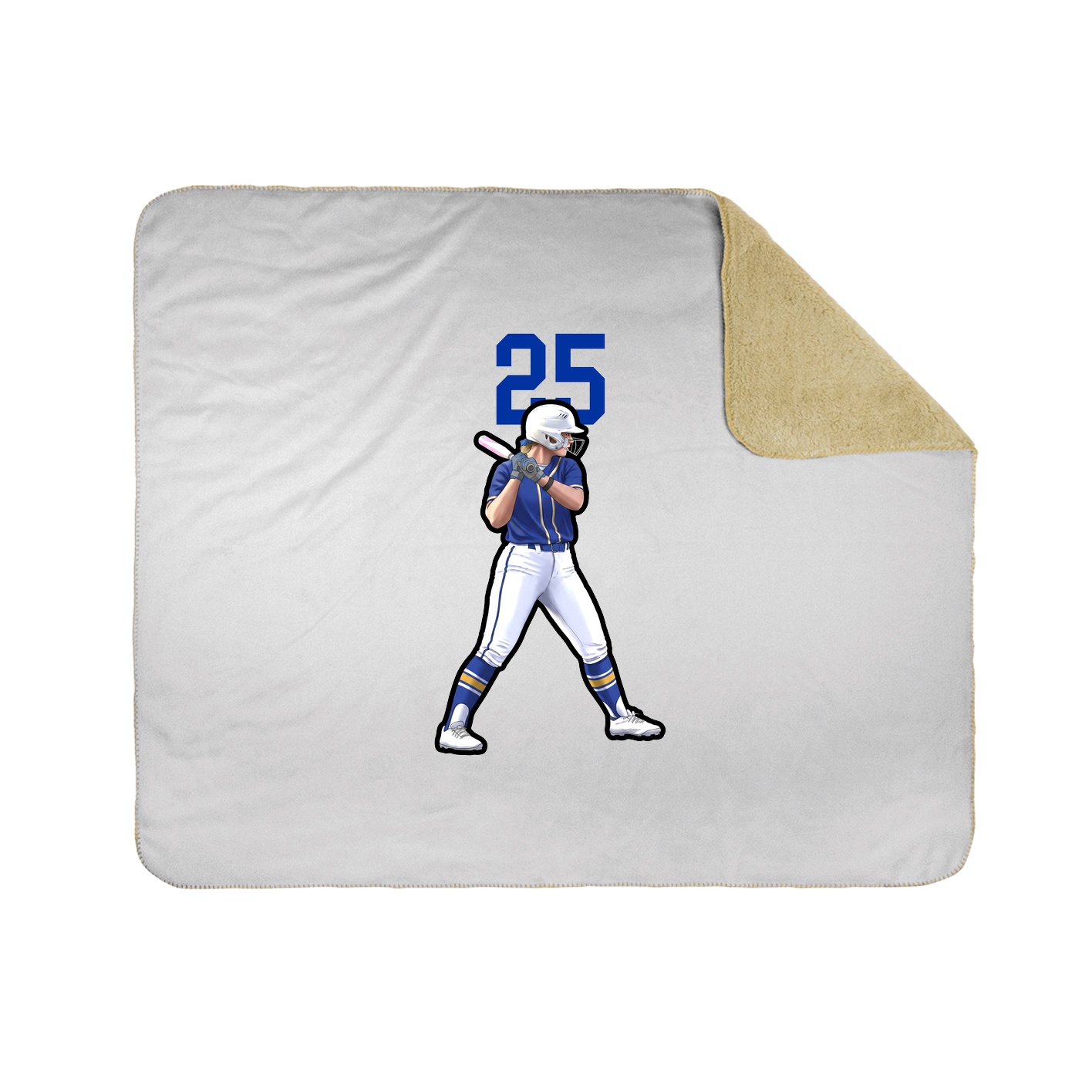 Throw Blanket — Number Top in White