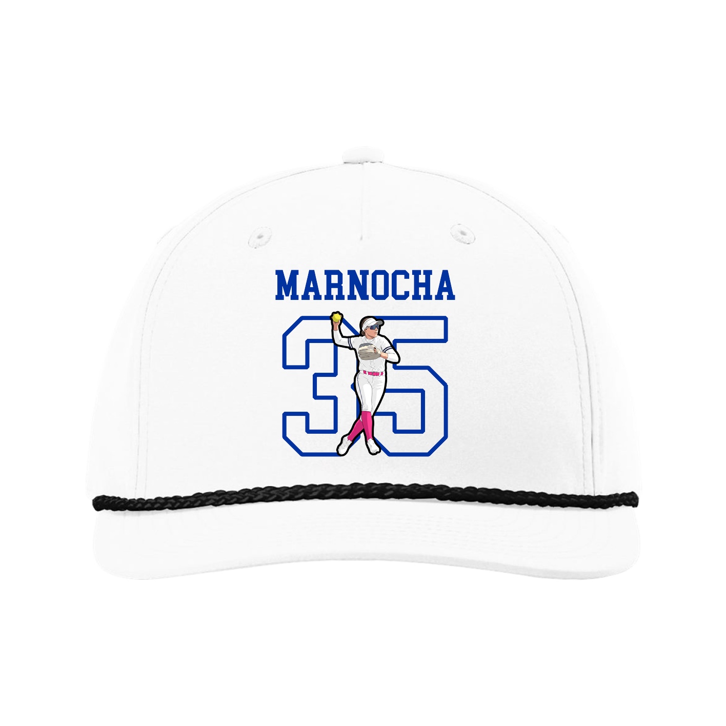 Five-Panel Classic Rope Cap — Shirsey in White