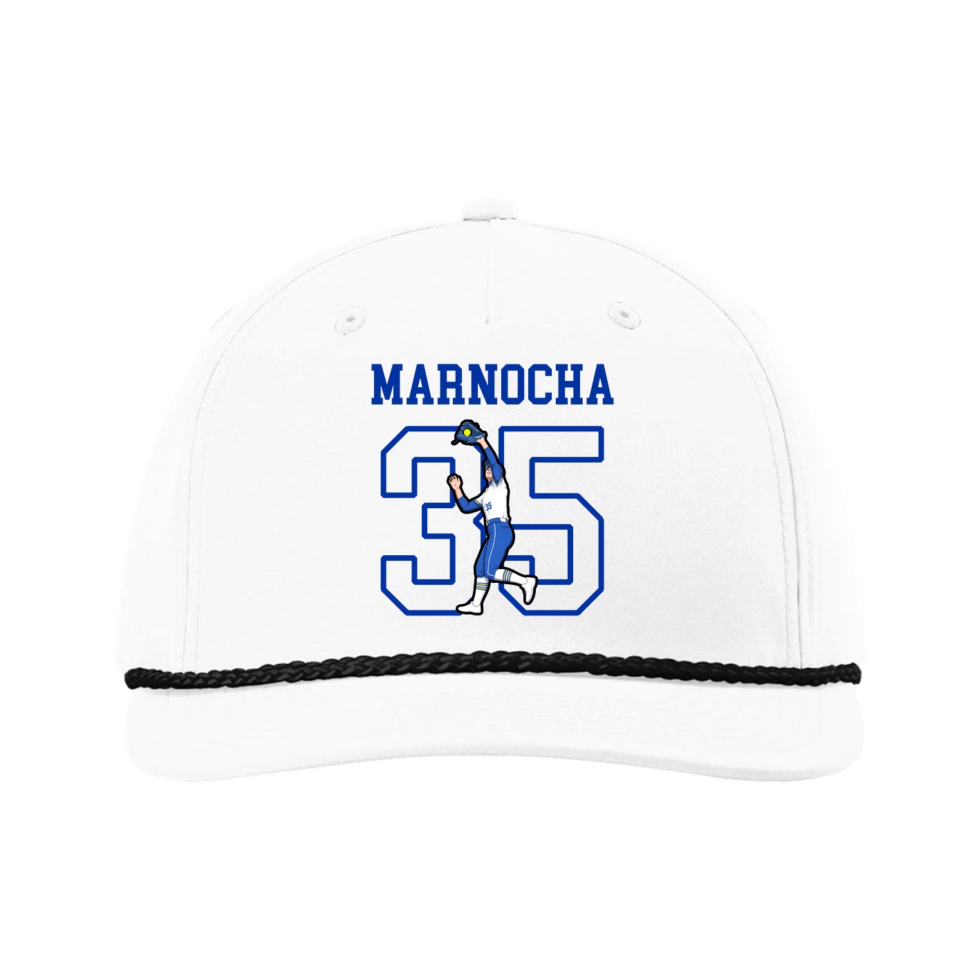 Five-Panel Classic Rope Cap — Shirsey in White