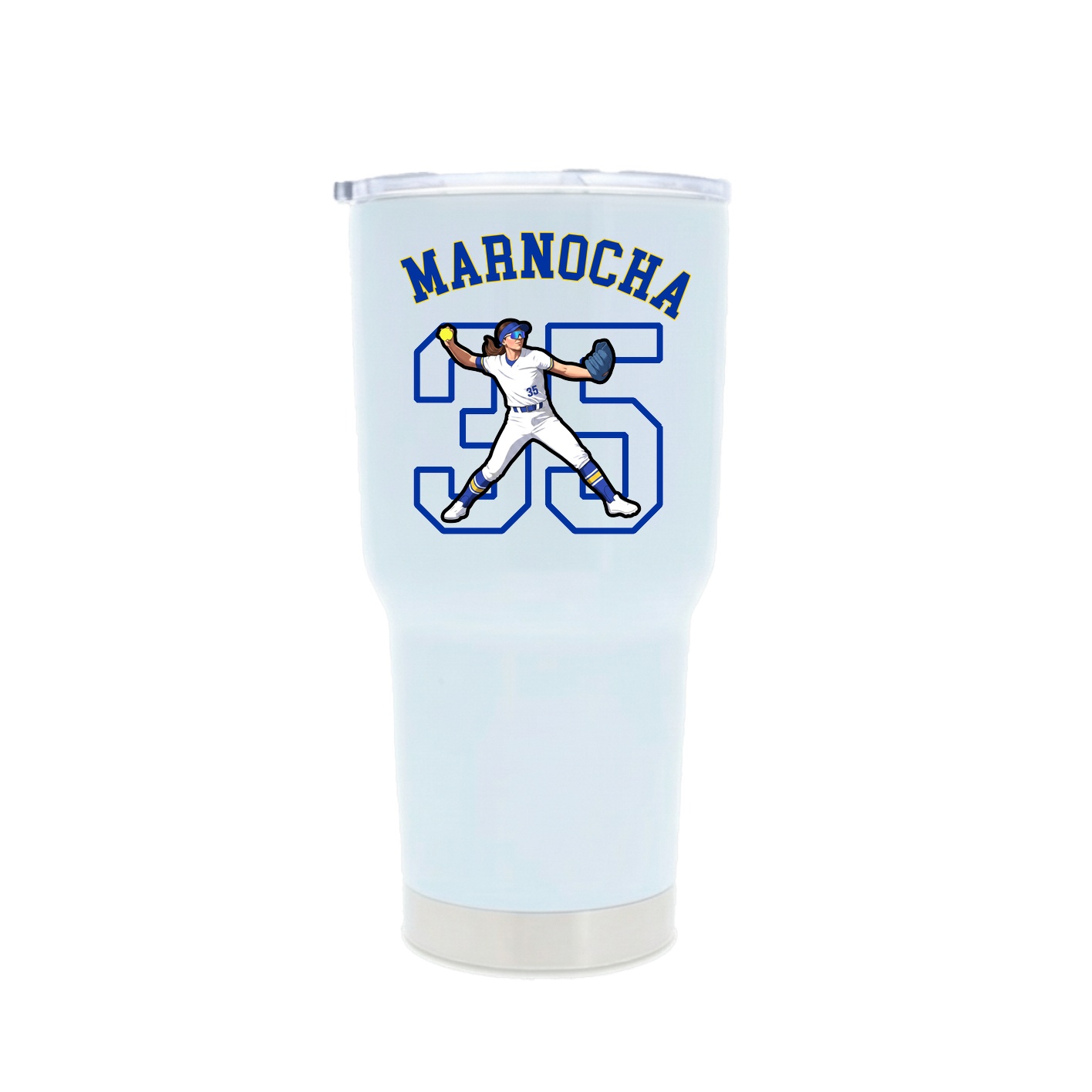 30oz Stainless Steel Tumbler — Shirsey Arch in White