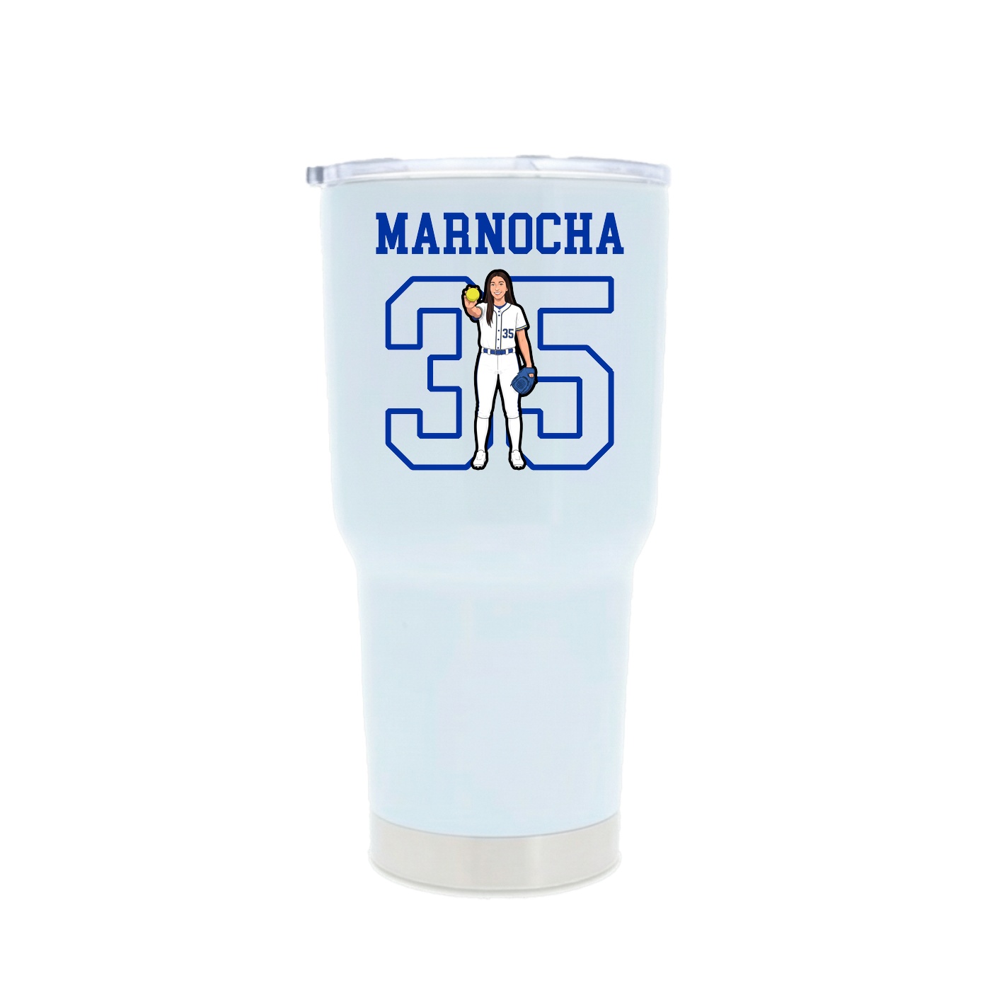 30oz Stainless Steel Tumbler — Shirsey in White