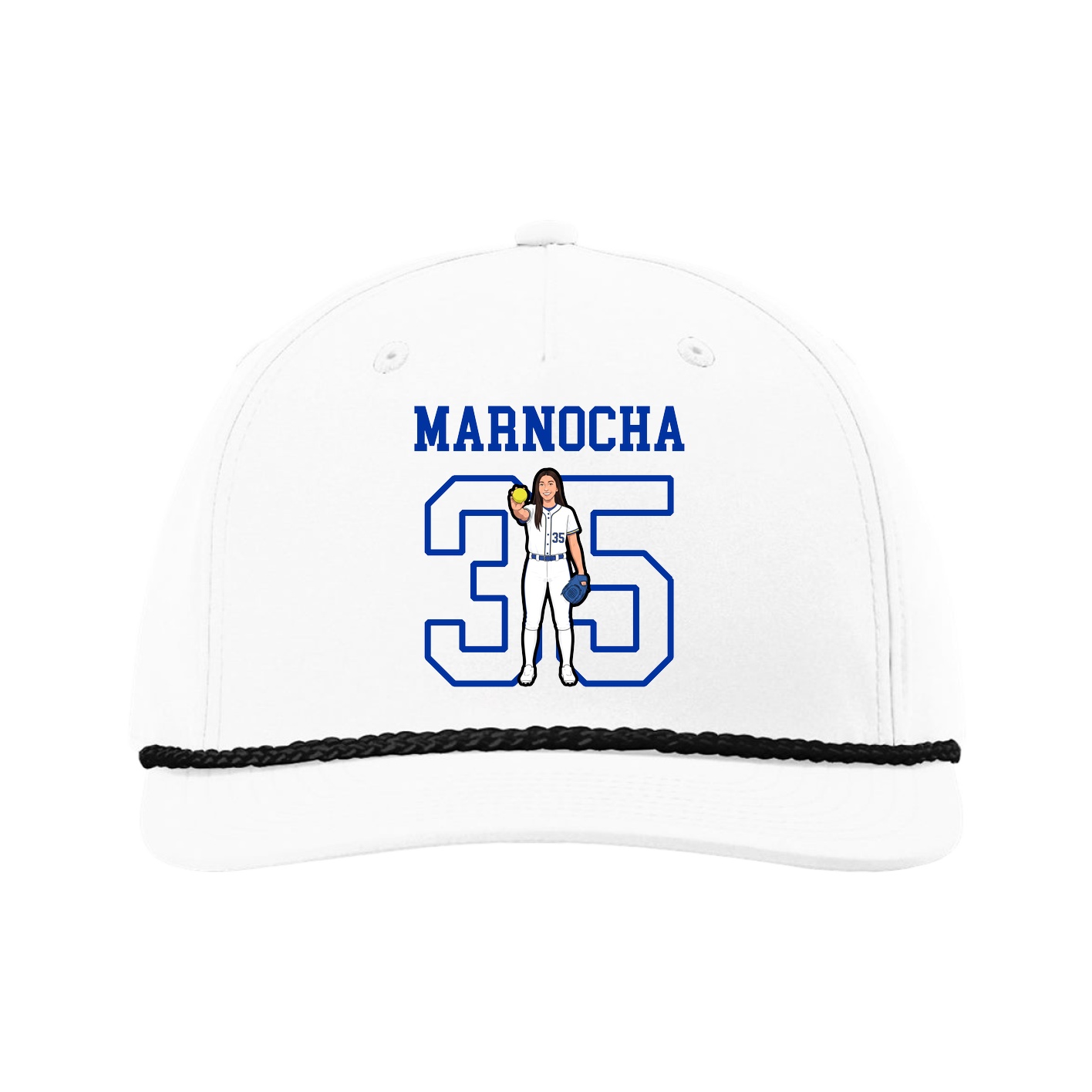 Five-Panel Classic Rope Cap — Shirsey in White