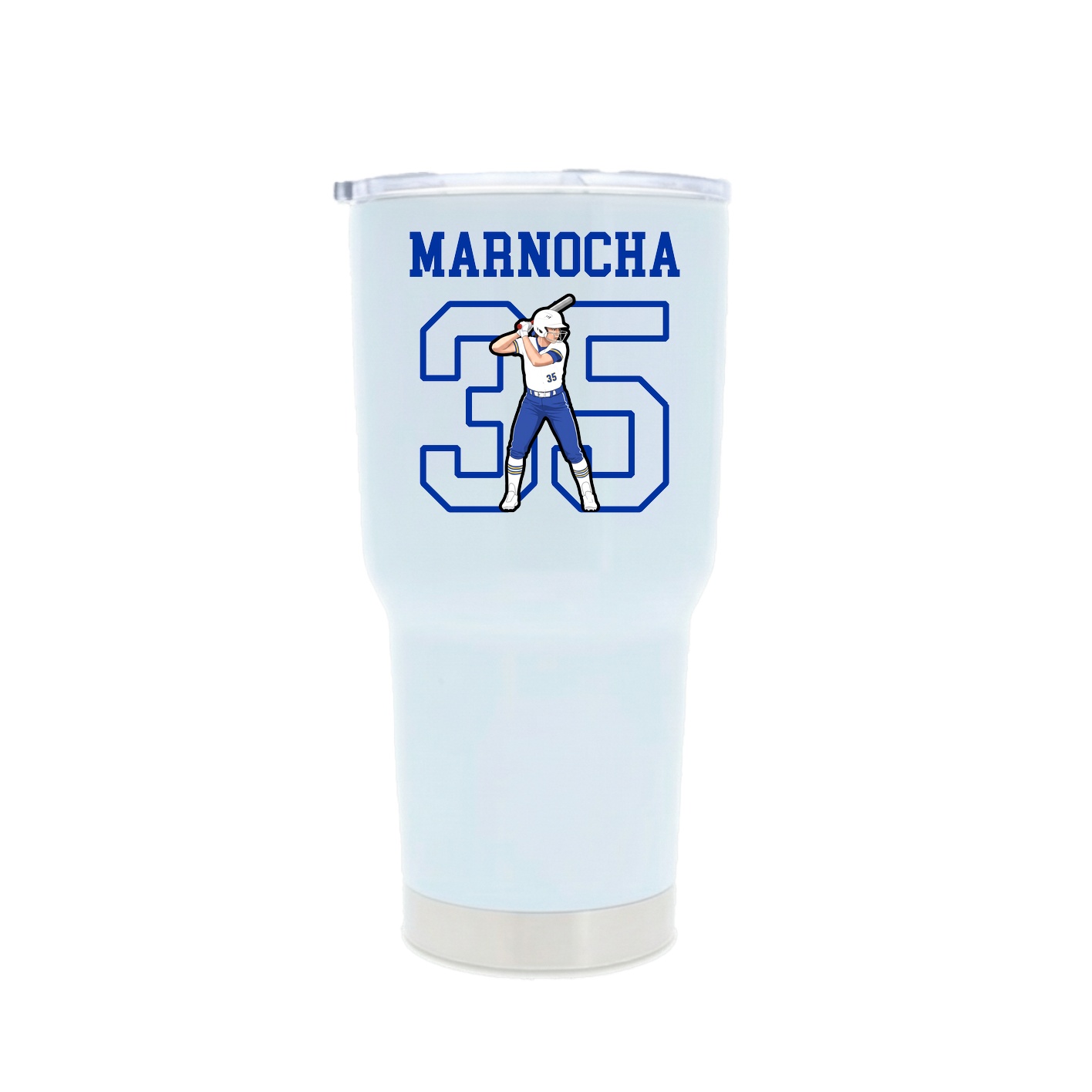 30oz Stainless Steel Tumbler — Shirsey in White