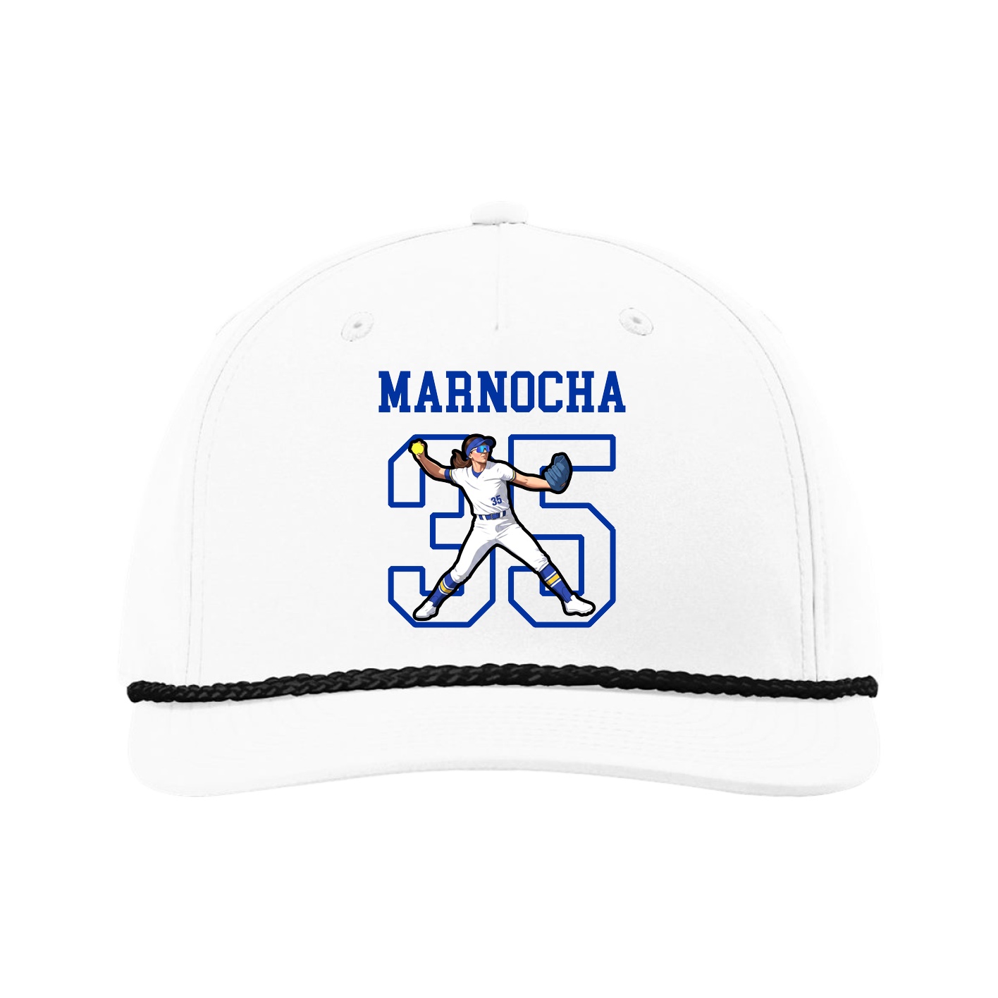 Five-Panel Classic Rope Cap — Shirsey in White