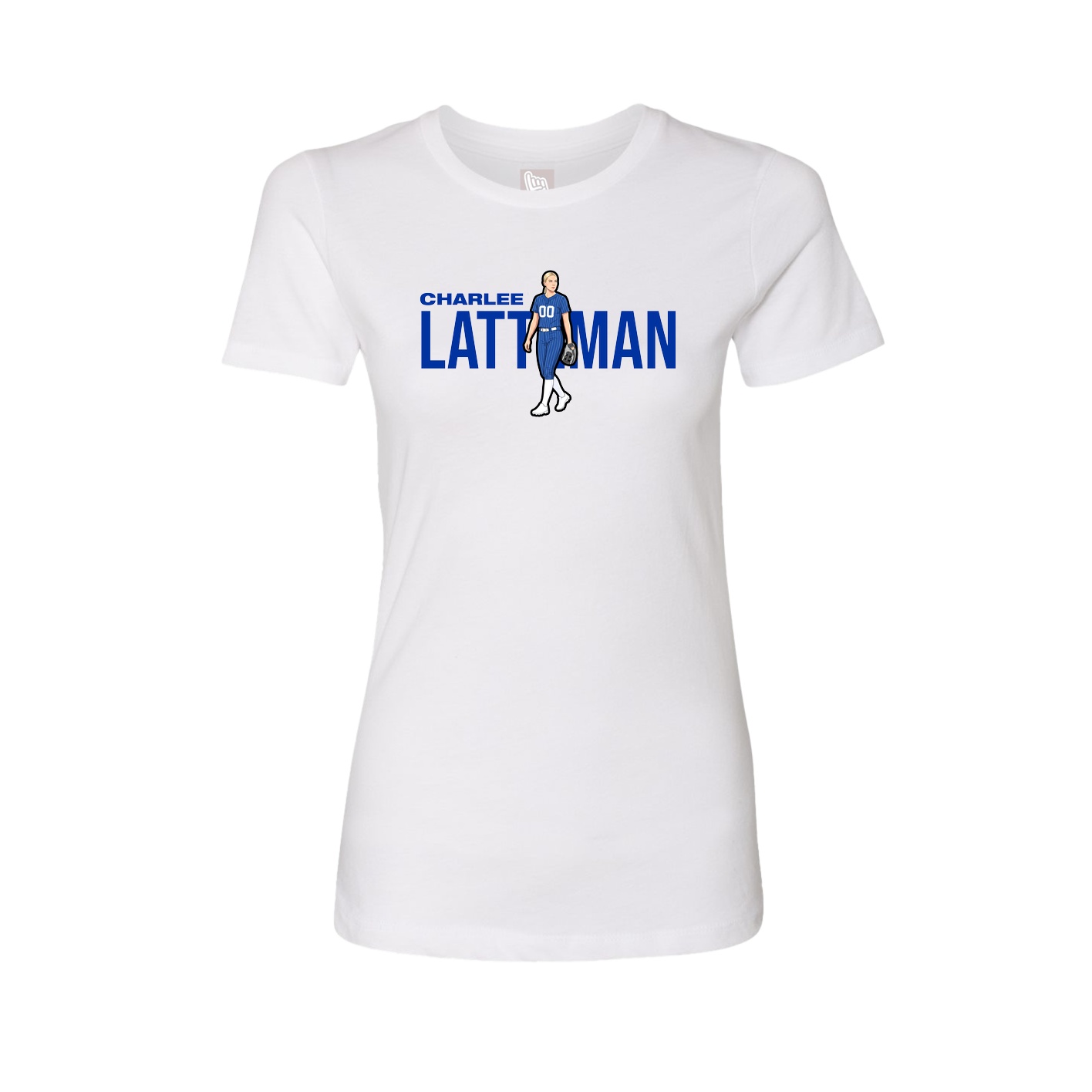 Fitted Women's Tee — Player Name in White