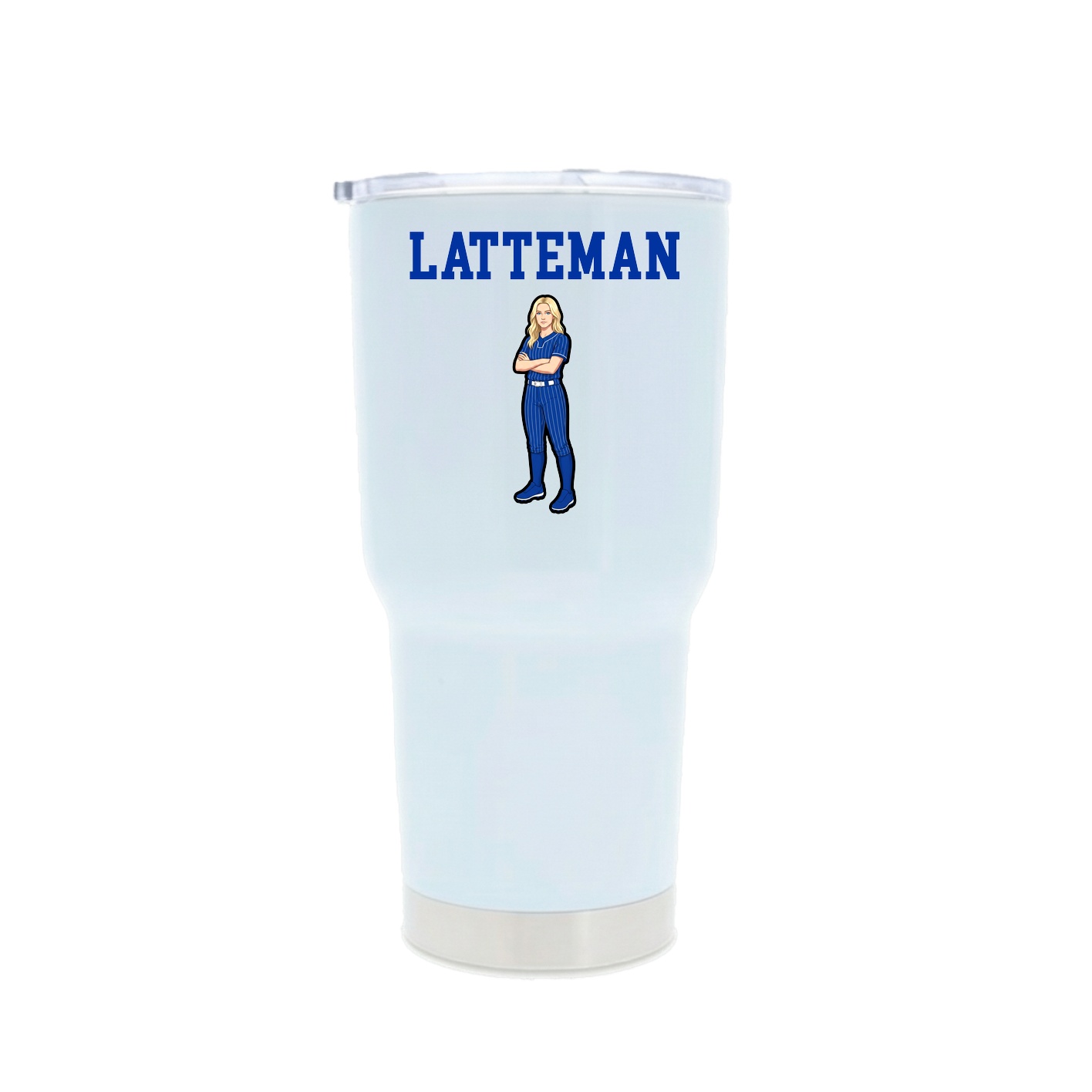 30oz Stainless Steel Tumbler — Shirsey in White