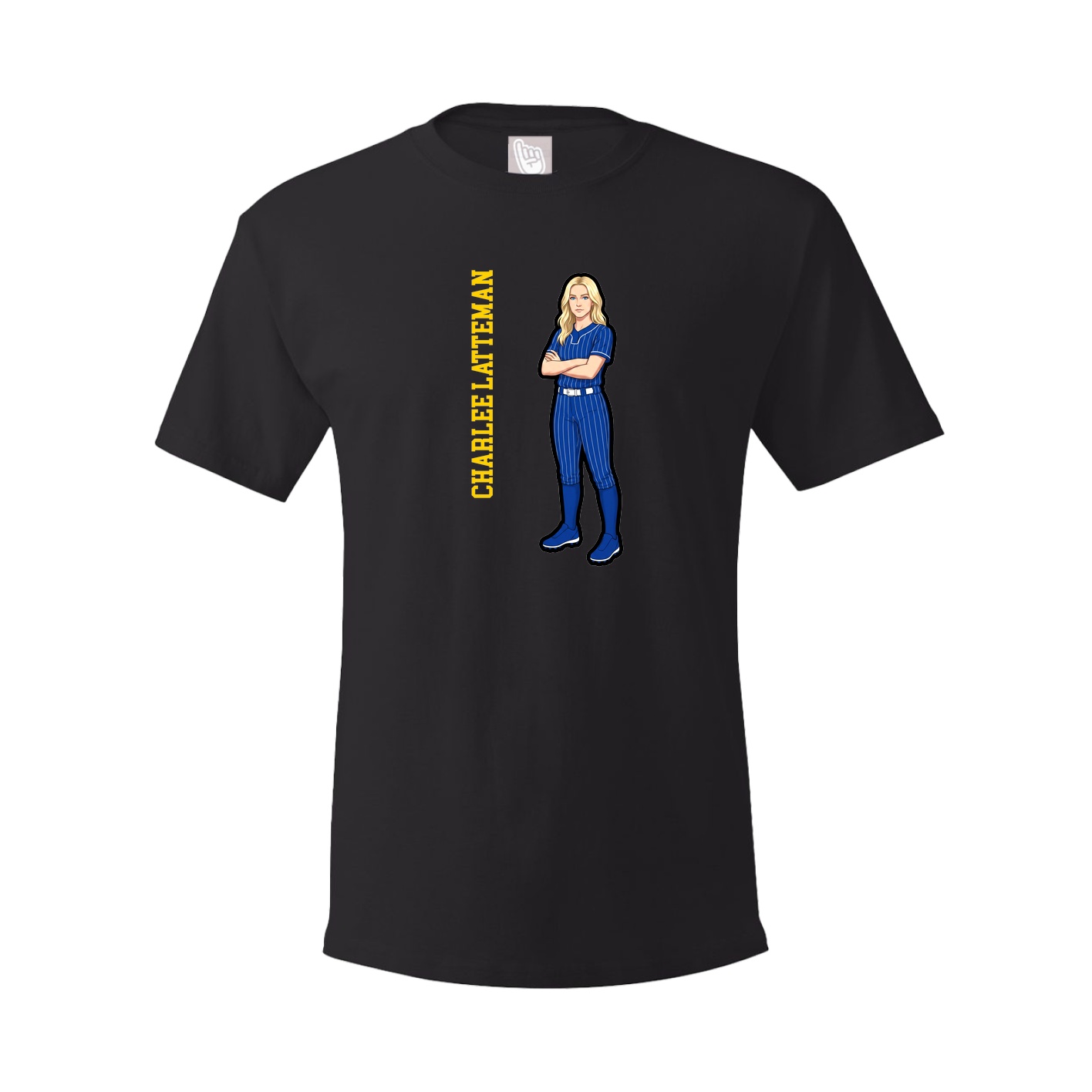 Youth Tee — Name Vertical in Black